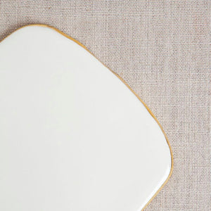 Porcelain Cheeseplate with Gilded Edges - Oval