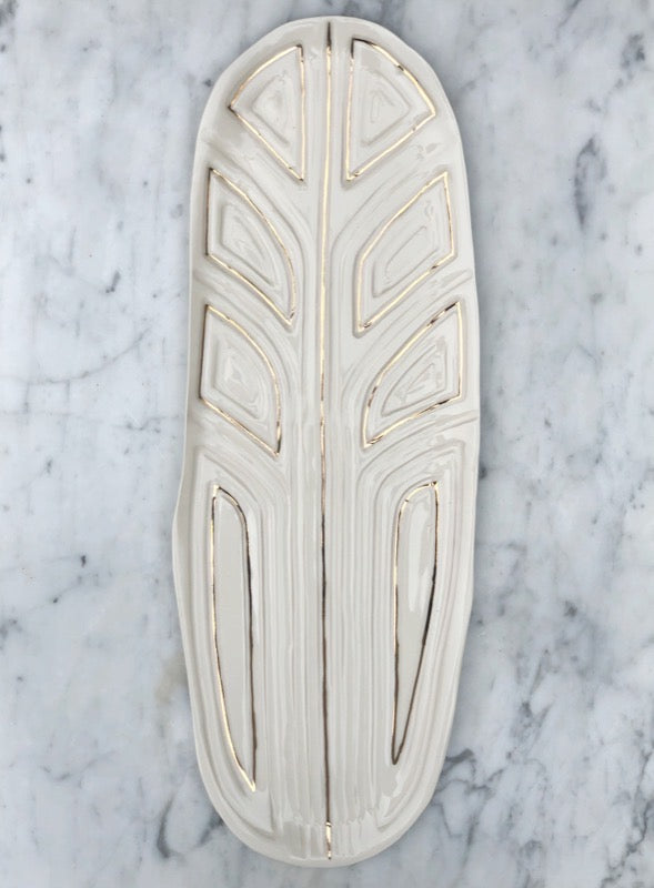 Carved Platters: Oval Monstera Platter