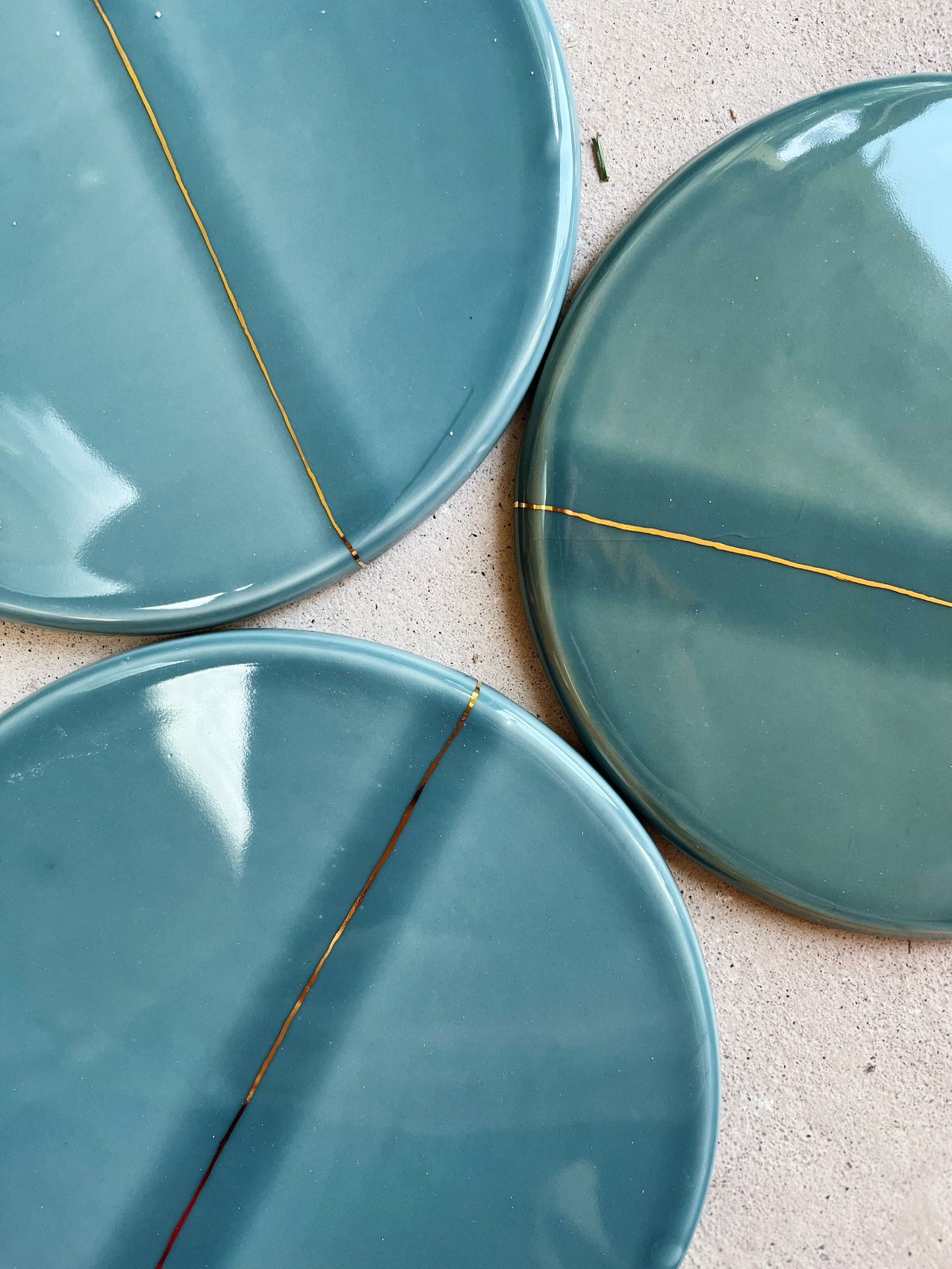 Fog + Gold Cake Stand