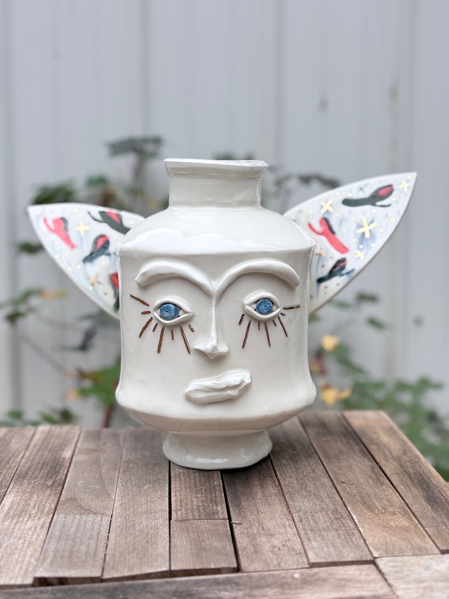 Ode to Howard Finster Face Pot