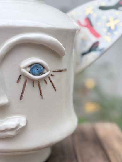 Ode to Howard Finster Face Pot