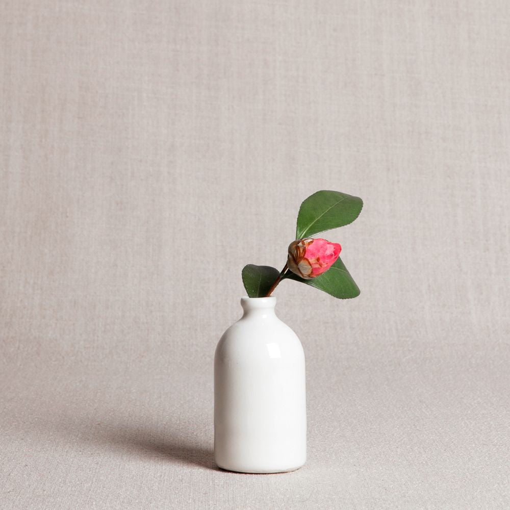 White Minimalist Bud Vase