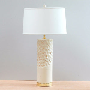 Carved Lamp: White