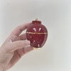 Heirloom Christmas Ornament // Round Oxblood Red & Gold